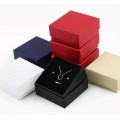 Square black jewelry box with black foam