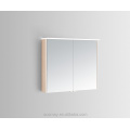 Wall Mount Storage Plywood Mirror Cabinet with LED