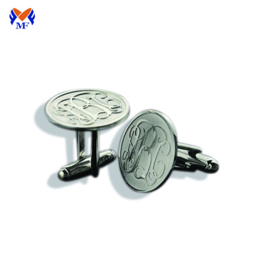 Boutons de manchette avec logo rond en relief sur mesure