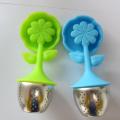 Green Tea Infuser Material Safe Silicone Lotus Handle