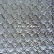 velboa/polyester brodé tissu rembourré thermique avec matelassage pour doudoune/manteaux