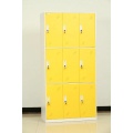 steel yellow 9 door locker