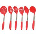 Set de 6 utensilios de cocina de silicona antiadherente