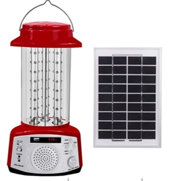 Lanterne solaire avec radio et fonction de lecture MP3