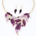 American fashion metal bohemia simple painting leaves jewelry sets