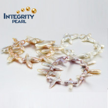 New Design Pearl Bracelet 3 Colors Cross Real Pearl Bracelets