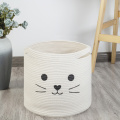 Cat Cotton Rope Basket Pet Toy Storage