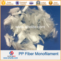 Fibre de fibre de PP en polypropylène de taille courte et hachée pour béton