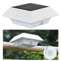 4 LED cuadrado solar lámpara PIR Sensor de movimiento de la azotea de la azotea luz solar lámpara de cerca de la luz solar al aire libre