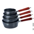 Cast Iron Looking Sauce Pan Set