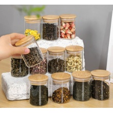 Kitchen Round Glass Spice Storage Jars