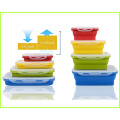 BPA Free Silicone Folding Bento Lunch Box