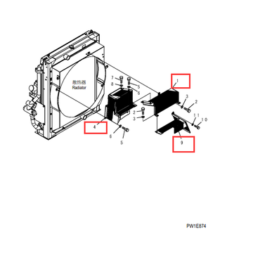 PC360-7 Guardia de ventilador 207-03-71251/207-03-71261/207-03-7127