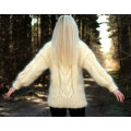 Neue Design Hand Knit Cowl Neck Pullover Pullover Pullover Strickjacke