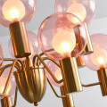 INSHINE PInk Glass Chandelier Lamp