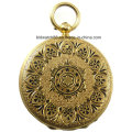 Custom Quality Golden Mechanical Pocket Watch with Chain for Men Women