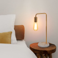 Table Lamp with White Marble Base for Bedside