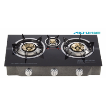 Tempered Glass Three Burners Table Gas Stove