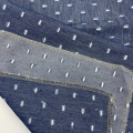 Projeto de orifício 60% algodão 40% de tecido de jeans de poliéster