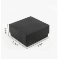 Square black jewelry box with black foam