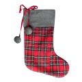 Scottish style christmas stocking gift with plush ball