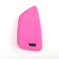 Pink color silicone car key cover for gifts