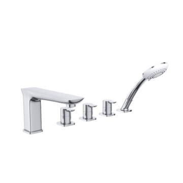 Chrome Supporting Bath Shower Mixer Tap With Spray