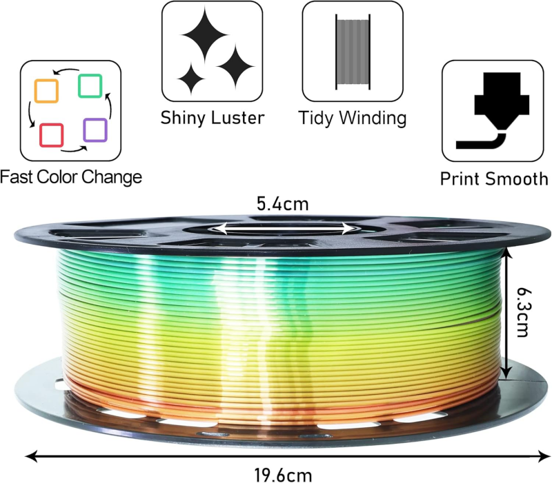 rainbow silk 3d printer filament rainbow silk 3d printer filament