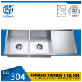 High Quality Kitchen Sink Double Bowl with Drainboard