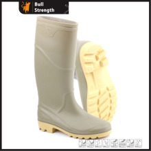 Grey PVC Rain Boots with Steel Toe Cap (Sn5222)