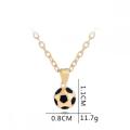 Bijoux de sport Collier de football en acier inoxydable pour hommes et femmes Pendentif de charme de football avec chaîne