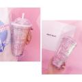 Plastic Girl Gift Water Straw Cup