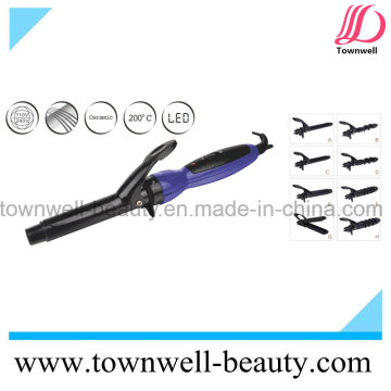 LED Digital Hair Curler 8 in 1 with Ceramic Coating Barrel