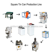 Línea de producción de fabricación de cubos de lata rectangular
