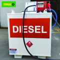 Portable mobile station fuel diesel tank with pump