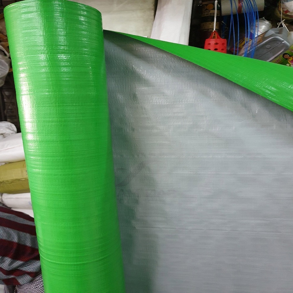 6FT x 100 Yard Green Silver Tarpaulin Roll