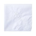 Womes White Cotton Handkerchief Embroidery Wedding