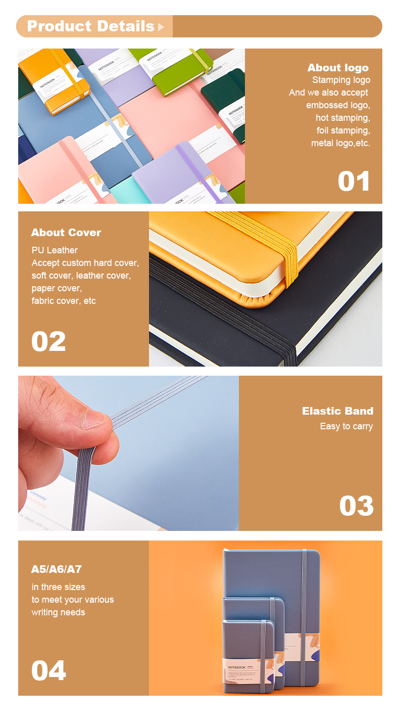 Morandi notebook with Elastic band8 Morandi notebook with Elastic band8