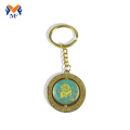 Enamel metal challenge coin keychain holder