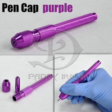 Stainless Steel Purple Tattoo Pen Cap