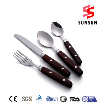Faux Wood Stainless Steel Cutlery
