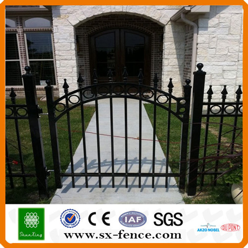 pvc coated wrought iron gate door 