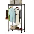 DIY 3 Tier Black Closet Garment Rack with Wheels