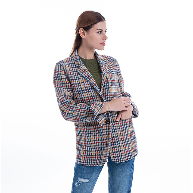 Thousand Birds Chequered Cashmere Overcoat