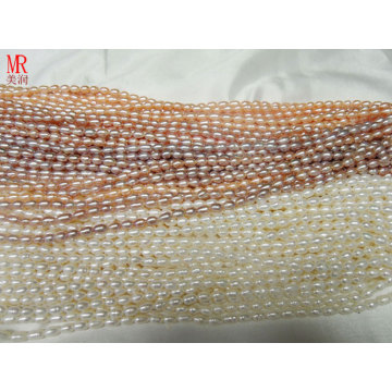 4-5 мм AA Rrade Rice Ntural Pearl Strands