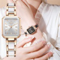 Bracelet Fashion Bracelet Rectangle Quartz Montres pour femmes