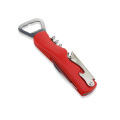 Stainless steel bottle opener plastic handle and corkscrew