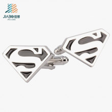 Free Sample Zinc Alloy Enamel Custom Superman Cufflink for Promotional