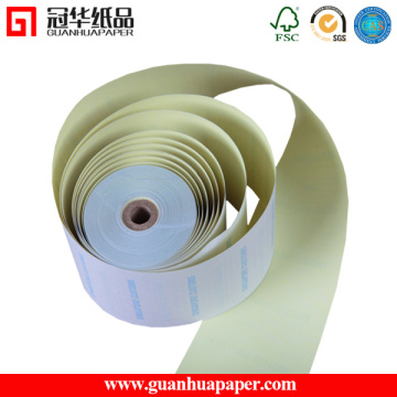 Branco Rosa Verde Azul 3 Ply Carbonless Paper Roll