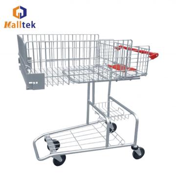 Supermarket Zinc Plated Disable Shopping Trolley